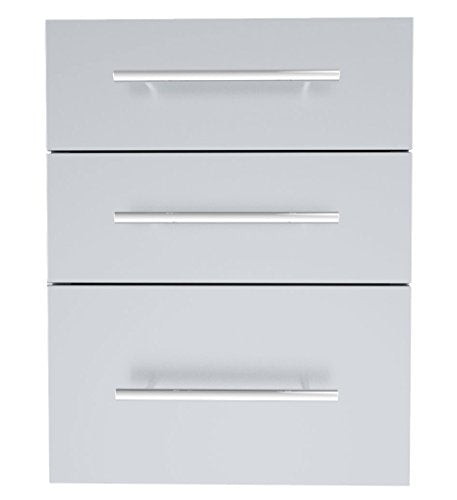 SUNSTONE DE-TD23 Designer Series Raised Style Height Triple Drawer, 18