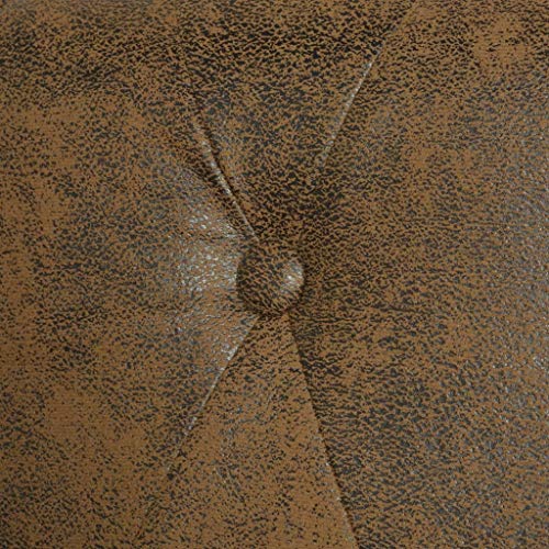 vidaXL vidaXL Chesterfield Sofa 3-Seater Brown Faux Leather