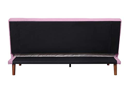 Acme Furniture Yolandi Sofas, Pink and Walnut