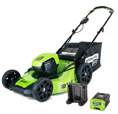 Greenworks Pro 60-Volt Brushless Lithium Ion Self-propelled 21-in Cordless Electric Lawn Mower