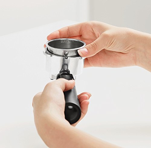 Espresso Machine & Cappuccino Maker with Milk Steamer- 15 Bar Pump, 7 Pc All-In-One Barista Bundle Set w/ Built-in Frother (Inc: Coffee Bean Grinder, Milk Frothing Cup, Tamper & 2 Cups), 1350W (Silver)