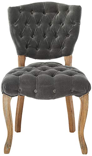 Christopher Knight Home Bates Tufted Fabric Dining Chairs, 2-Pcs Set, Charcoal