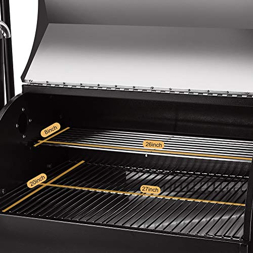 Hopper Quick-Clear Electric Pellet Grill, 7 in 1 Pellet Smoker 795 sq. in. for Backyard Outdoor Use