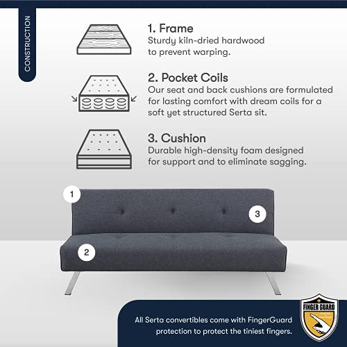 Serta Salinas Convertible Sofa Bed, 66.1