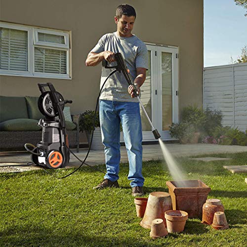 ROOJER 1800W Electric Pressure Washer High Pressure Power Washer Machine Car Washer with Power Hose Gun Turbo Wand 5 Interchangeable Nozzles Max 3500 PSI 2.6 GPM