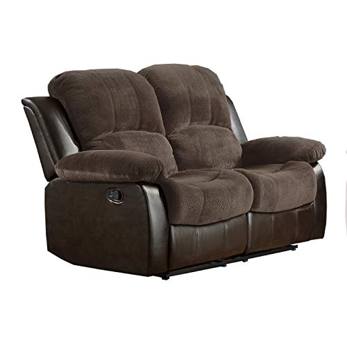 Lexicon Baluze Double Reclining Loveseat, Two-Tone Brown