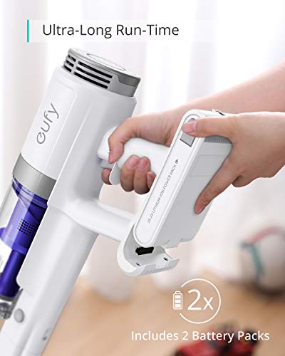 eufy by Anker, HomeVac S11 Infinity, Cordless Stick Vacuum Cleaner, Lightweight, Cordless, 120AW Suction Power, Additional Detachable Battery, Cleans Carpet to Hard Floor