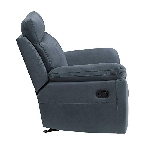 Lexicon Valois Double Glider Reclining Loveseat, Blue
