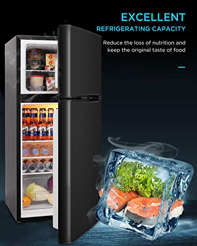 COOLLIFE Mini Freezer (4.5 Cubic Feet, Black)