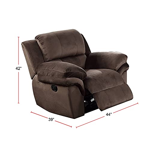 Poundex PDEX-F86381 Recliner, Chocolate