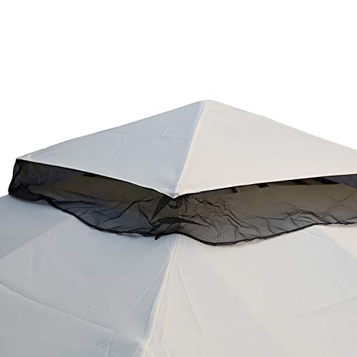 Grand patio 10x10 Feet Patio Gazebo, Straight Leg Outdoor Canopy with Mosquito Netting，Sturdy Tent for Backyard & Party & Event