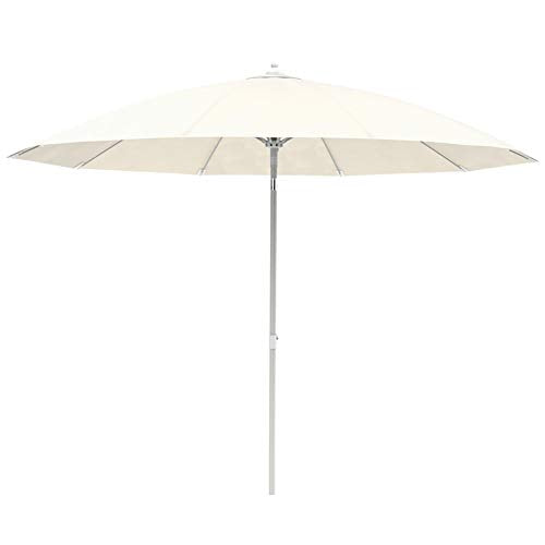 Erru Outdoor 8.8FT Patio Umbrella with Crank & 10 Ribs, Market Table Umbrellas UV Protection for Villa Balcony Pool (Color : White)