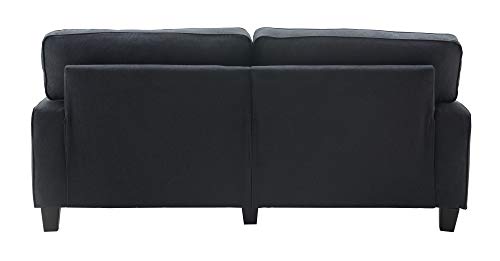 Serta Palisades Upholstered Sofas for Living Room Modern Design Couch, Straight Arms, Soft Fabric Upholstery, Tool-Free Assembly - 78
