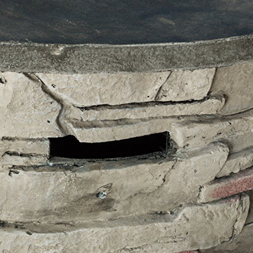 Christopher Knight Home Hoonah Circular MGO Fire Pit with Grey Top - 40,000 BTU, 32