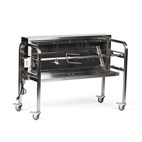 TITAN GREAT OUTDOORS 48-inch Mobile Charcoal Outdoor Rotisserie Electric Grill