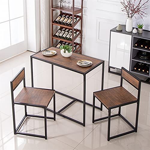 Electric oven 3-Piece Dining Room Table Set - Small Space Compact Dining Bar Table Set Coffee Dining Breakfast Table for Kitchen Dinette Furniture (Color : B)