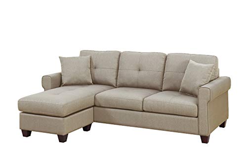Bobkona Sectional Sofa Beige
