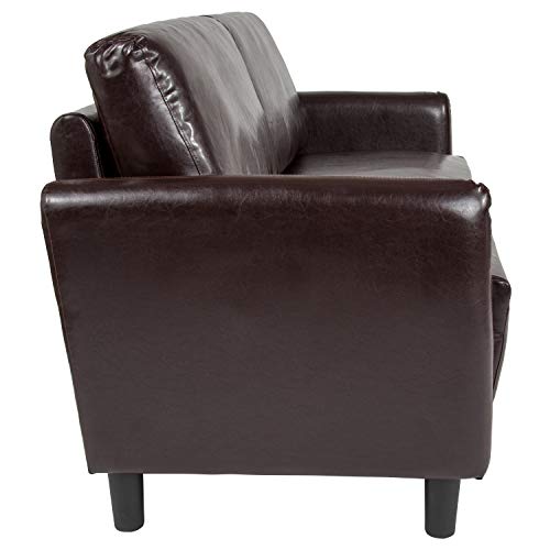 Flash Furniture Brown Leather Sofa