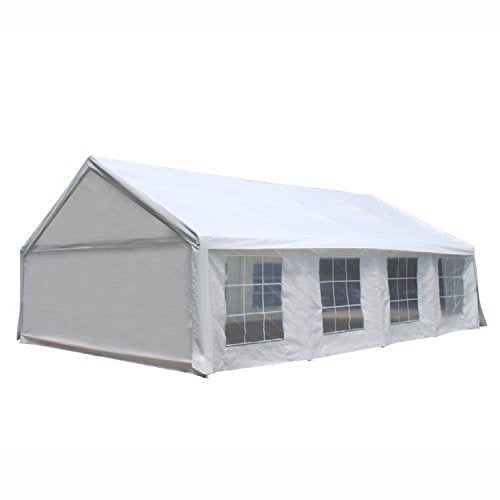 ALEKO PWT2030 Outdoor Event Gazebo Canopy Tent with Sidewalls and Windows 20 x 30 x 10 Feet White