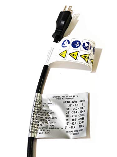 Site Drainer Pit Boss 101V, 1/2 HP, Non Clogging, Electric Submersible Dewatering Pump and Trash Pump with Debris Resistant Float Switch