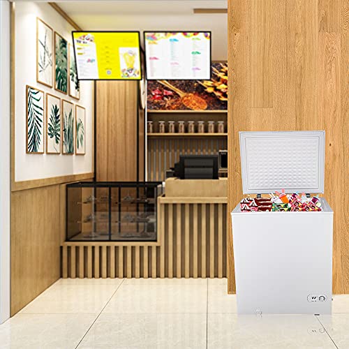 AC115V / 60Hz 143L / 5.0 CU.FT single door horizontal freezer white