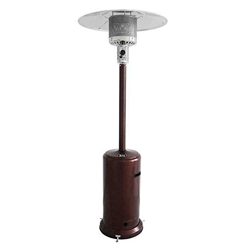 SunnyHome Essential Portable Propane Patio Heater 46000BTU Outdoor Floor Standing Portable Patio Gas Heater with Wheels (46000)