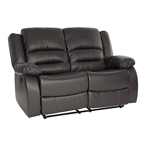 Lexicon Azrael Faux Leather Double Manual Reclining Loveseat, 62
