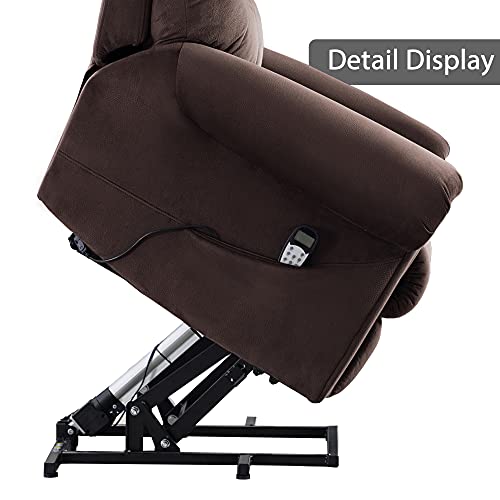 Timpfee Reclining Chair Electric Lift Recliner with Heat Therapy and Massage, Suitable for The Elderly, Heavy Recliner, with Modern Padded arms and Back