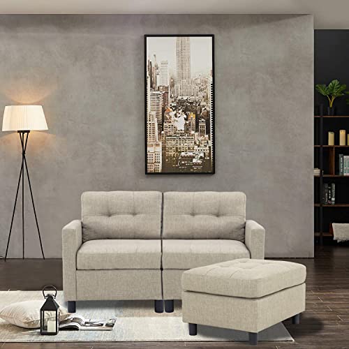 Sectional Sofa Ottoman Set 52