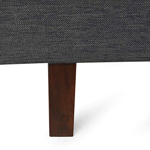 Christopher Knight Home Mableton 3 Seater Sofa, Charcoal + Espresso