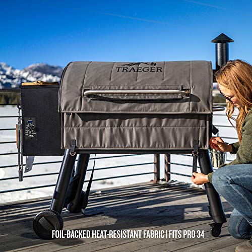 Traeger Pellet Grills BAC628 Pro 34 Insulation Blanket, Grey