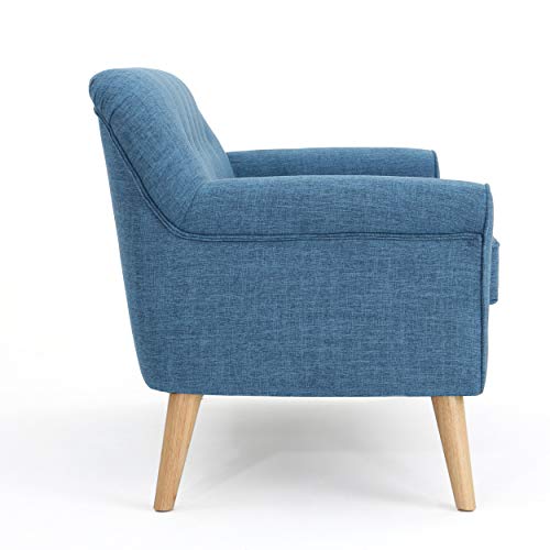 Christopher Knight Home Mariah Mid-Century Modern Loveseat, Muted Blue