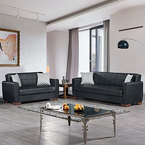 Ottomanson Pantheon Collection, Sofabed, Black-PU