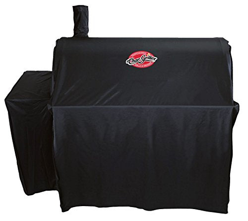 Char-Griller 2137 Outlaw 1063 Square Inch Charcoal Grill / Smoker & 3737 Outlaw Expandable Grill Cover, Black
