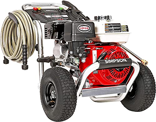 SIMPSON Cleaning ALH3425 Aluminum Gas Pressure Washer Powered by Honda GX200, 3600 PSI @ 2.5 GPM, Black & Red