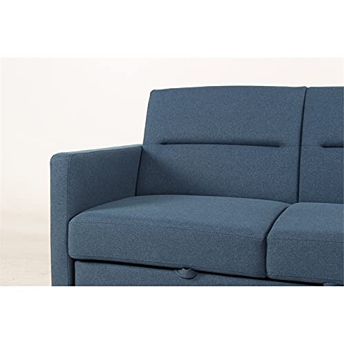 Kingway Furniture Bhrampton Microfiber Sleeper Sofa in Blue