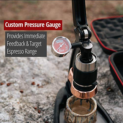 Flair Signature Espresso Maker - An all manual espresso press to handcraft espresso at home (Pressure Kit, Black)