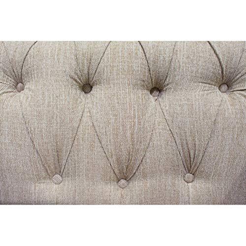 Best Master Furniture Venice Upholstered Loveseat, Beige