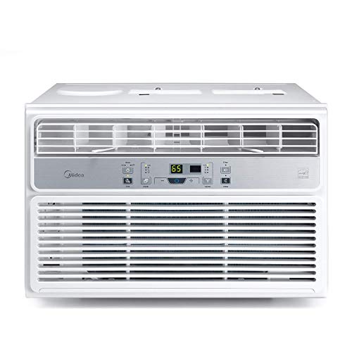 MIDEA MAW12R1BWT EasyCool Window Air Conditioner, Fan-Cools, Circulates, and Dehumidifies, Has A Reusable Filter, and Includes an LCD Remote Control, 12000 BTU, White