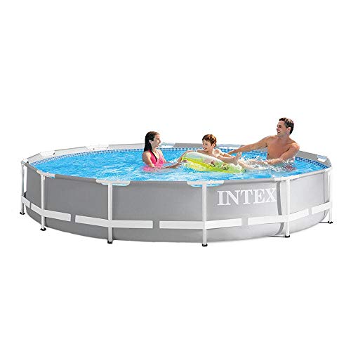 Intex 12 Ft x 30 In Durable Prism Steel Frame Above Ground Swimming Pool (3 Pk)