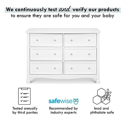 DaVinci Kalani 6-Drawer Double Wide Dresser in White