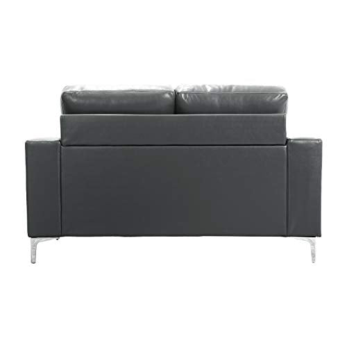 Lexicon Maysville Leather Gel Match Track Arm Loveseat, 57.5