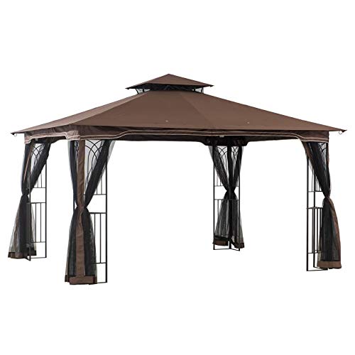 Sunjoy L-GZ798PST-E Regency Gazebo with Mosquito Netting
