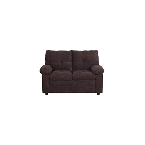 Kingway Furniture Plaencia Linen Living Room Loveseat in Brown