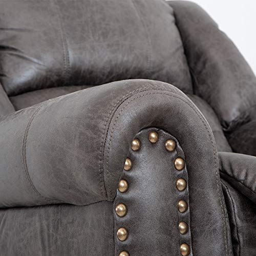 Harper&Bright Designs Recliner Wilshire Series Heavy-Duty Power Lift Recliner Chair (Smoky Brown)