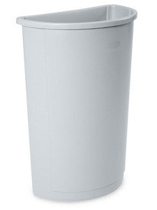 Rubbermaid® Half-Round Receptacle - 21 Gallon, Gray
