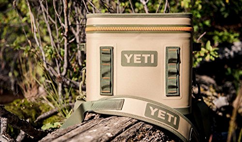 YETI Hopper Flip 12 Can Portable Cooler, Field Tan / Blaze Orange