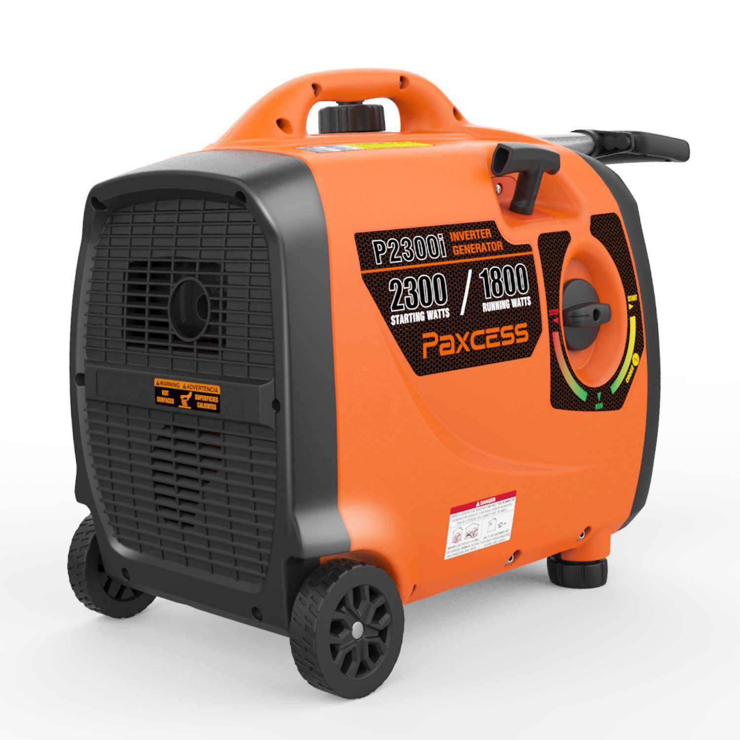Paxcess P2300i 1800W/2300W Super Quiet Portable Gas Inverter Generator with Wheels and Handle New