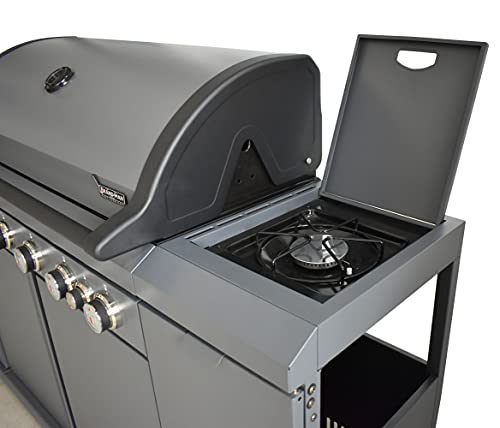 Brand-Man Grills / Six(6) Burner Propane Gas Grill Center & Kitchen Island