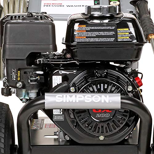 SIMPSON Cleaning PS3228 PowerShot Gas Pressure Washer Powered by Honda GX200, 3300 PSI at 2.5 GPM, Black